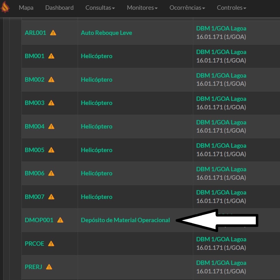Tela de login e menu
